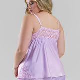 LAVENDER PAJAMA SHORT SET plus-size - AMOUR781