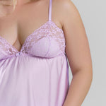 LAVENDER PAJAMA SHORT SET plus-size - AMOUR781