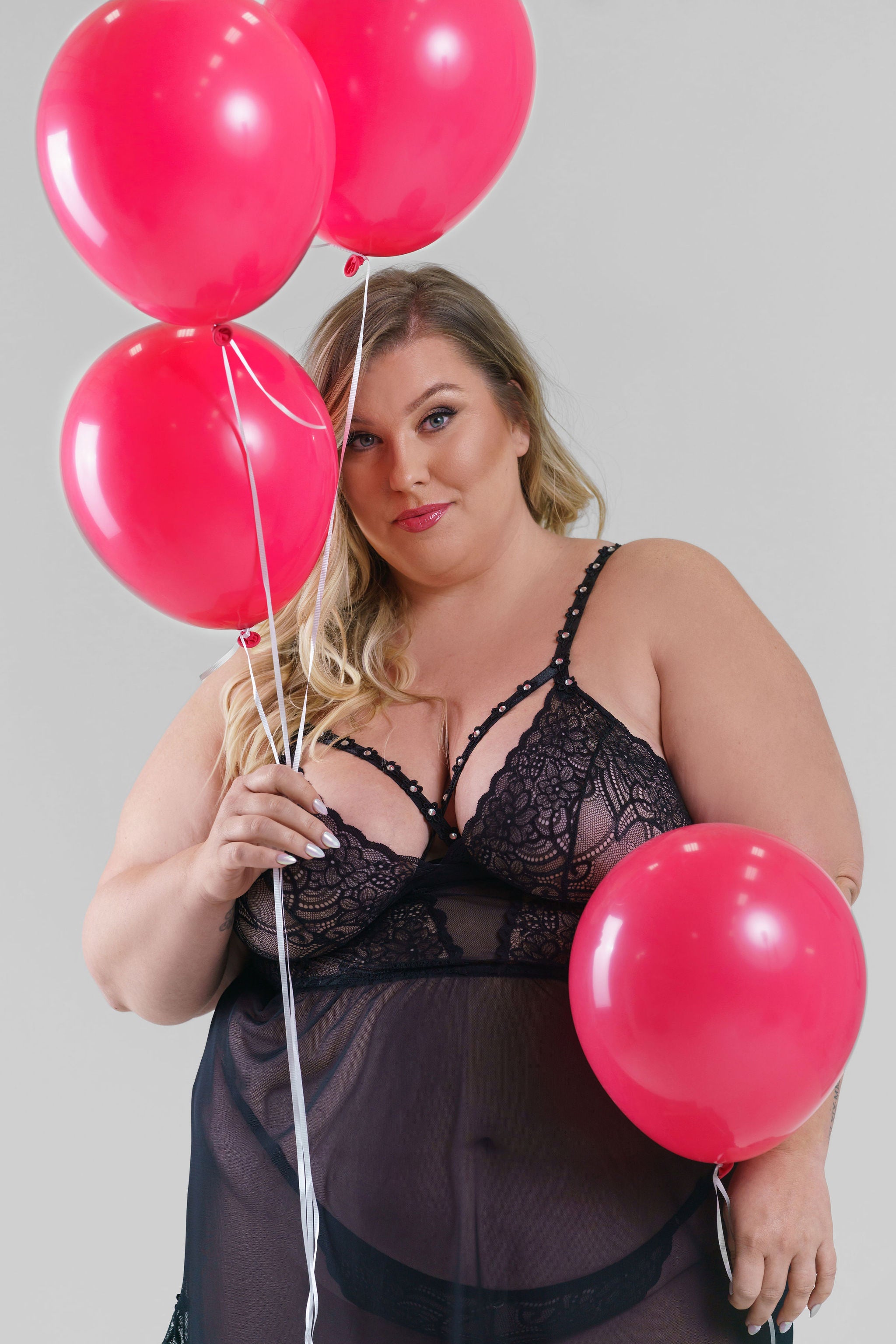 SHEER GOWN plus-size - AMOUR781