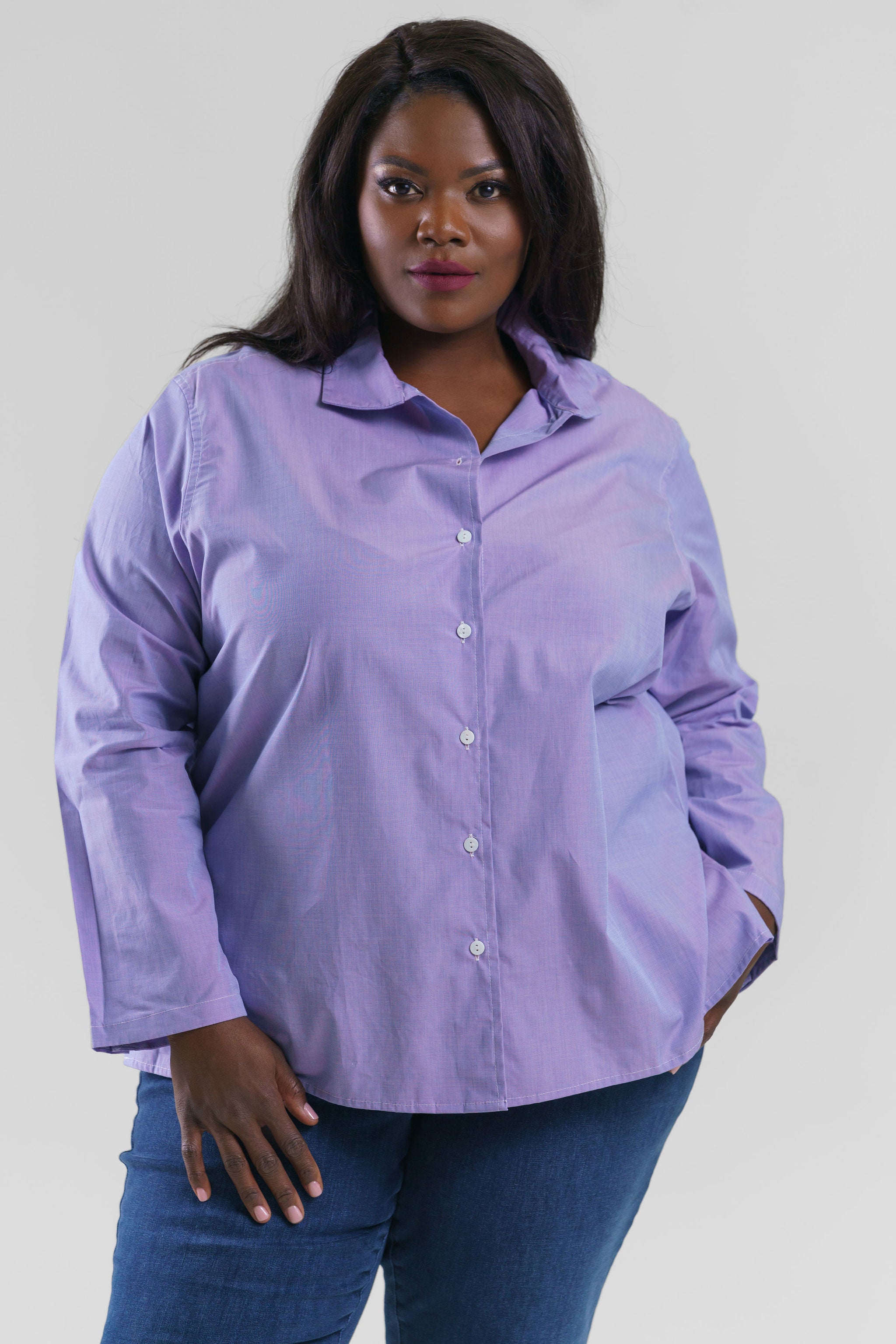 plus size purple dress shirt Cato Fashions