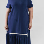 ROWAN POINTE KNIT DRESS WITH PLEATING plus-size - AMOUR781