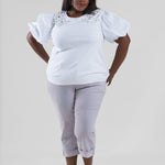 RUNA POINTE KNIT TOP WITH DIAMOND STUDS plus-size - AMOUR781
