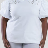 RUNA POINTE KNIT TOP WITH DIAMOND STUDS plus-size - AMOUR781