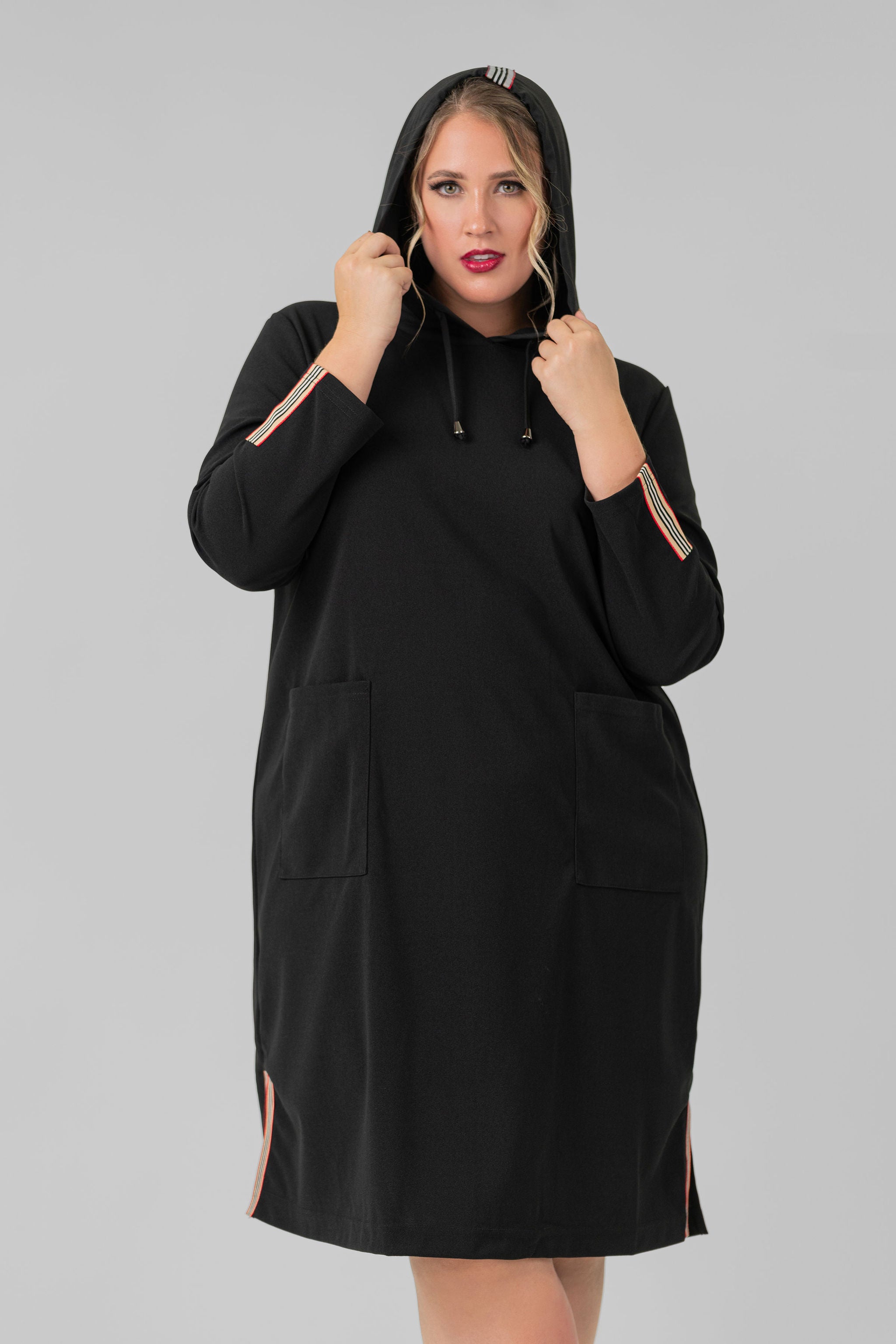 KYLIA HOODIE DRESS plus-size - AMOUR781