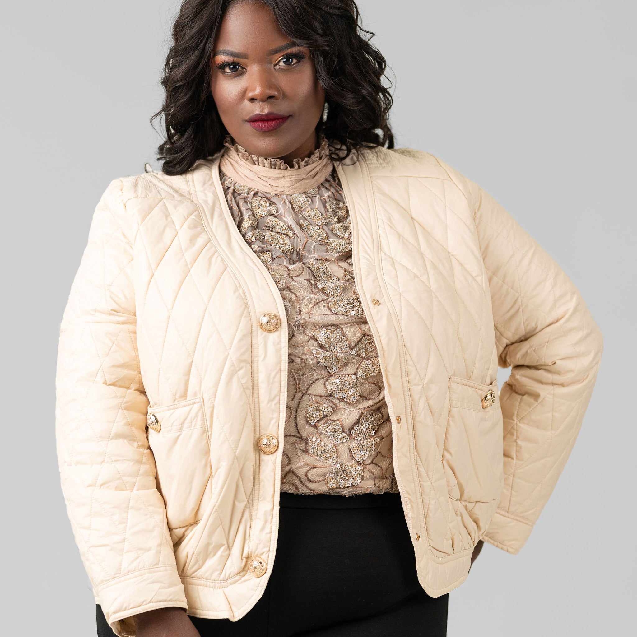 QUILTED PUFFER plus-size - AMOUR781