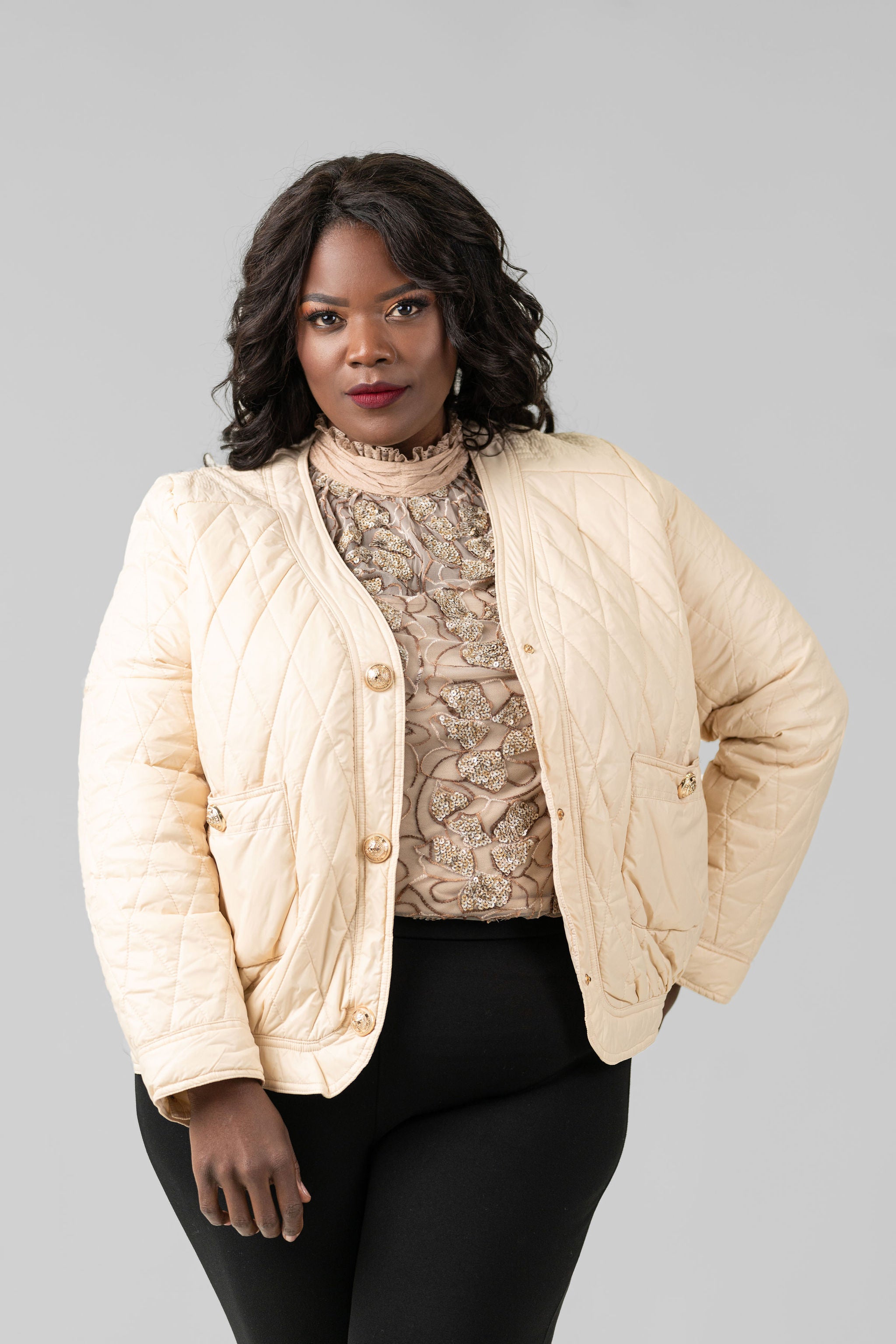 QUILTED PUFFER plus-size - AMOUR781