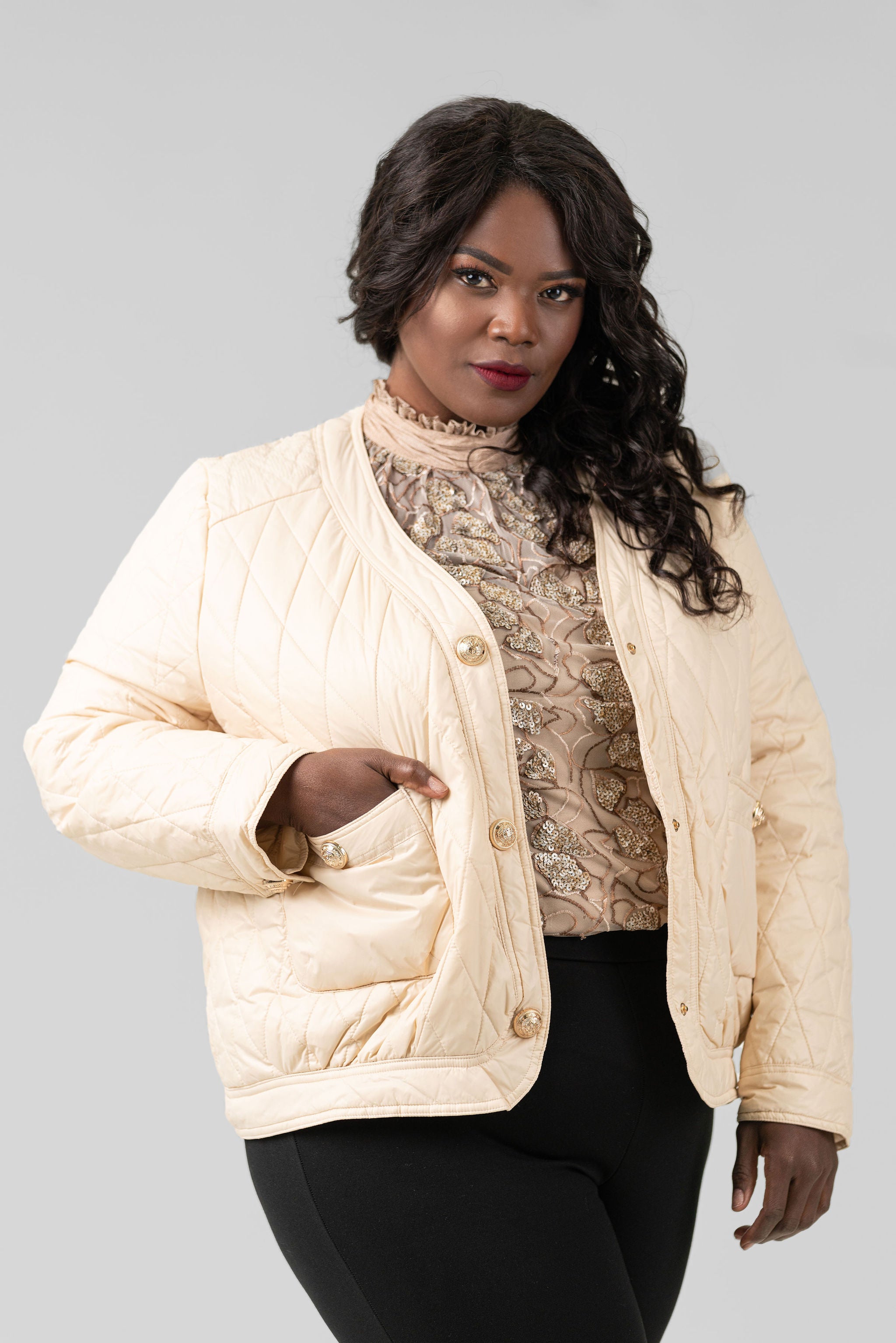 QUILTED PUFFER plus-size - AMOUR781