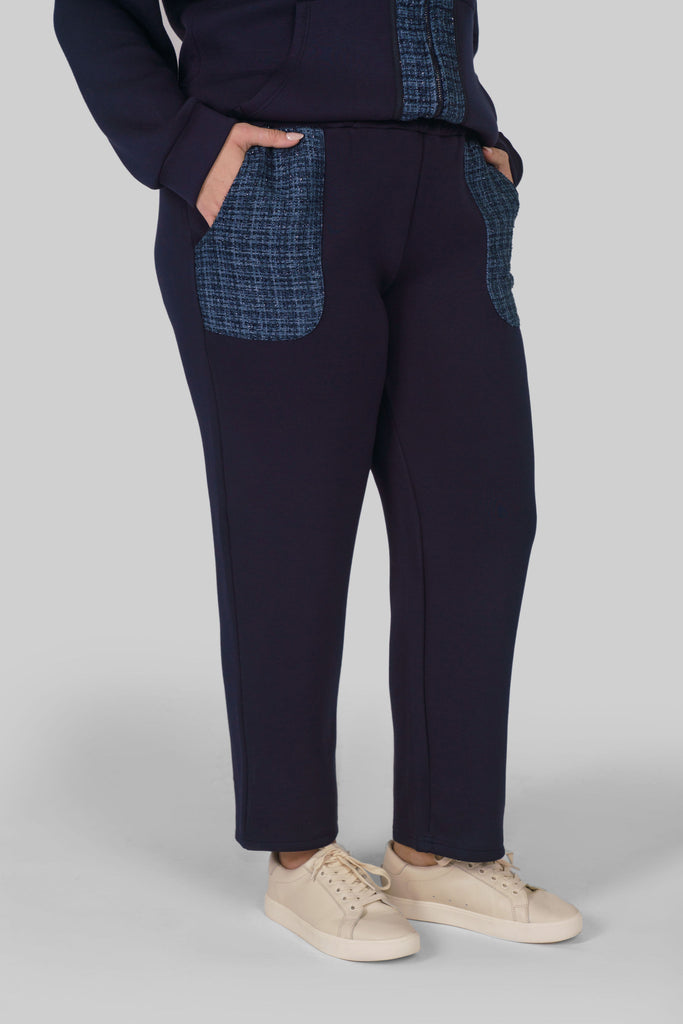 FERNE FRENCH SCUBA PANT WITH TWEED - AMOUR781