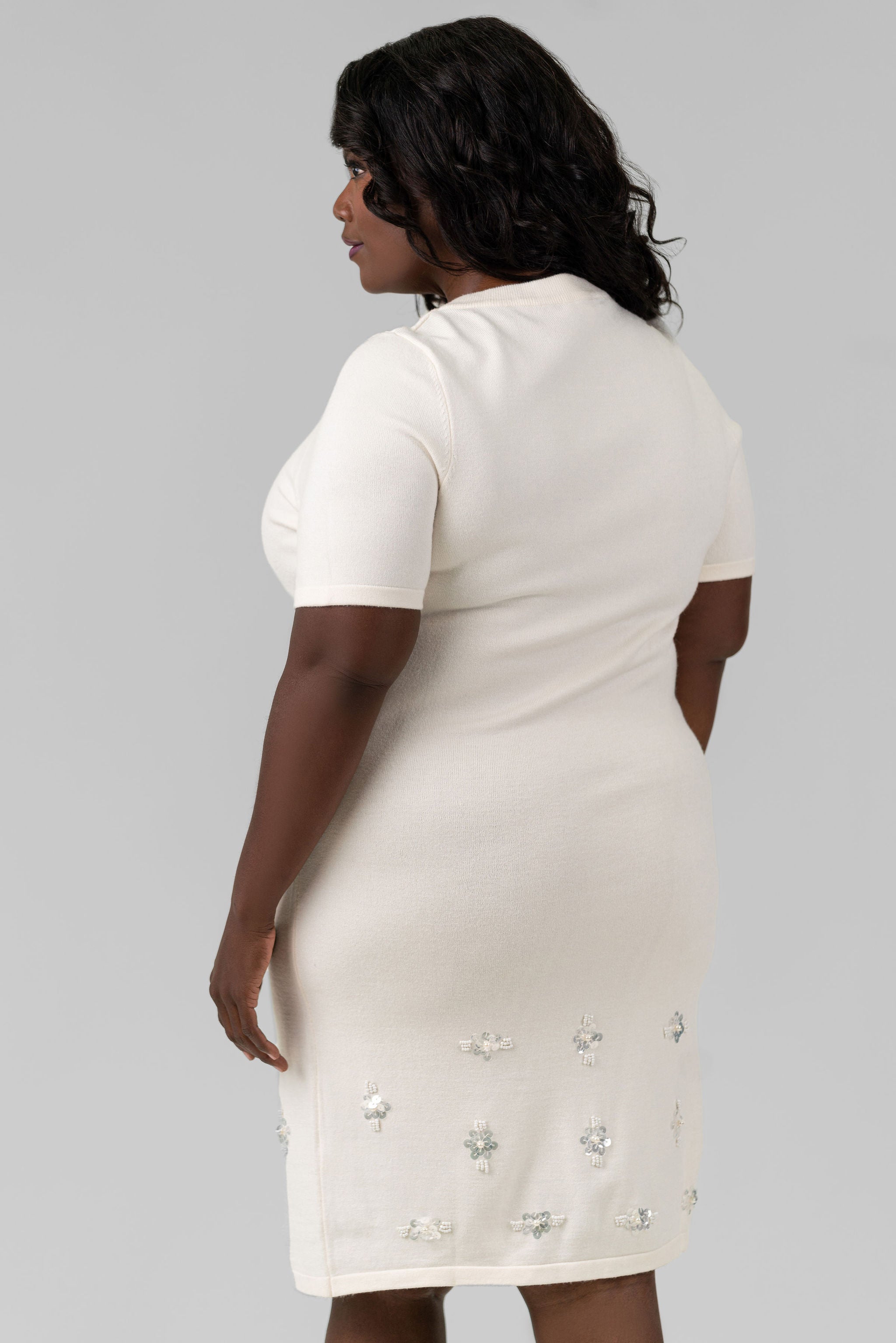 KNITTED MIDI DRESS plus-size - AMOUR781
