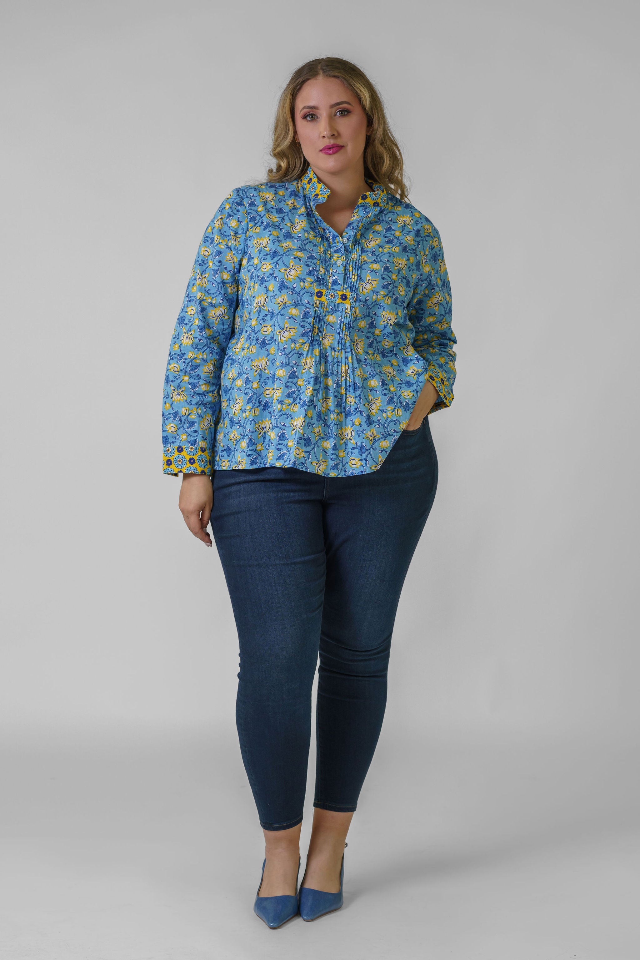 FLORAL BLOUSE plus-size - AMOUR781