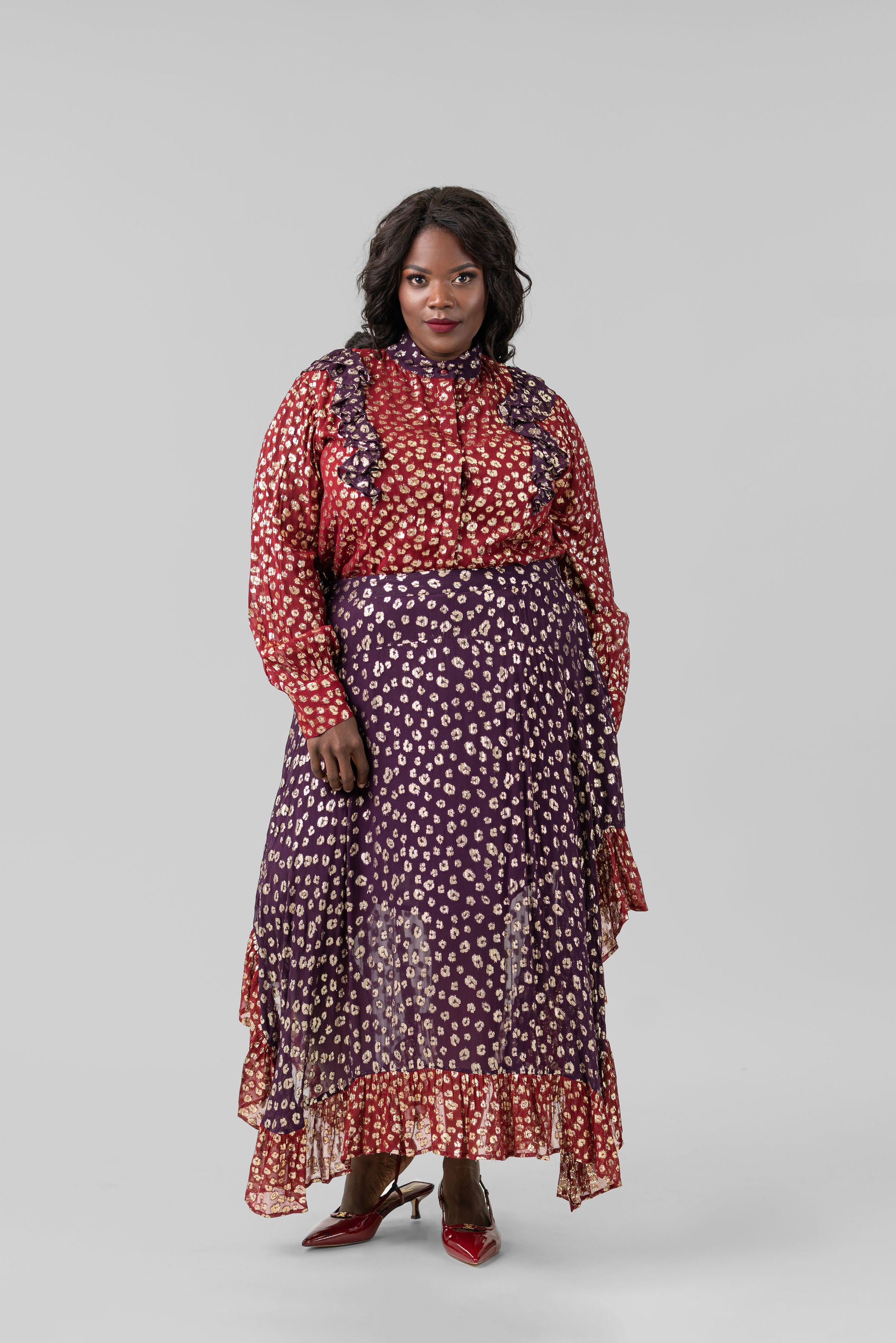 GOLD LEOPARD SHIRT plus-size - AMOUR781