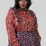 GOLD LEOPARD SHIRT plus-size - AMOUR781