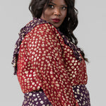 GOLD LEOPARD SHIRT plus-size - AMOUR781