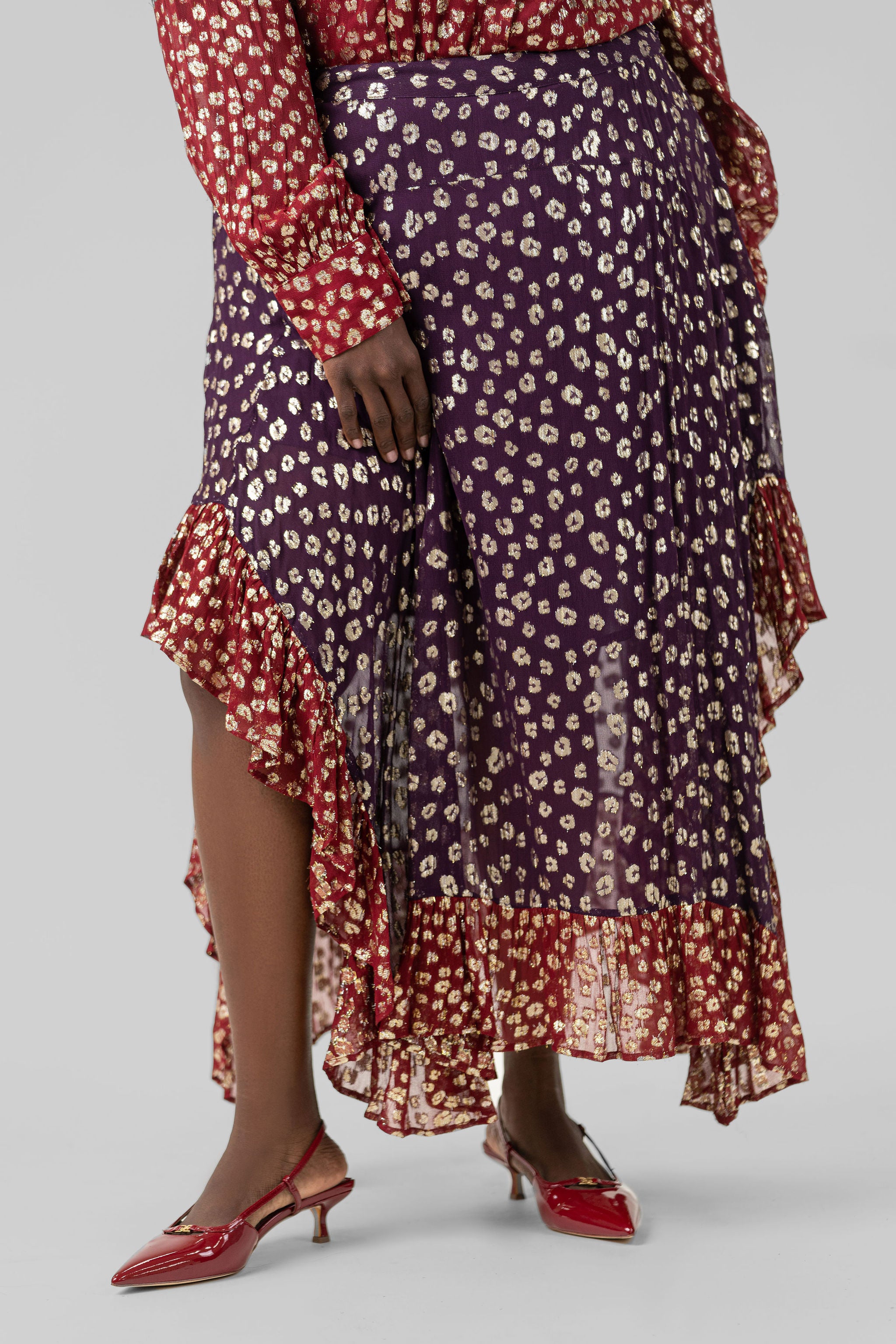 GOLD LEOPARD SKIRT plus-size - AMOUR781