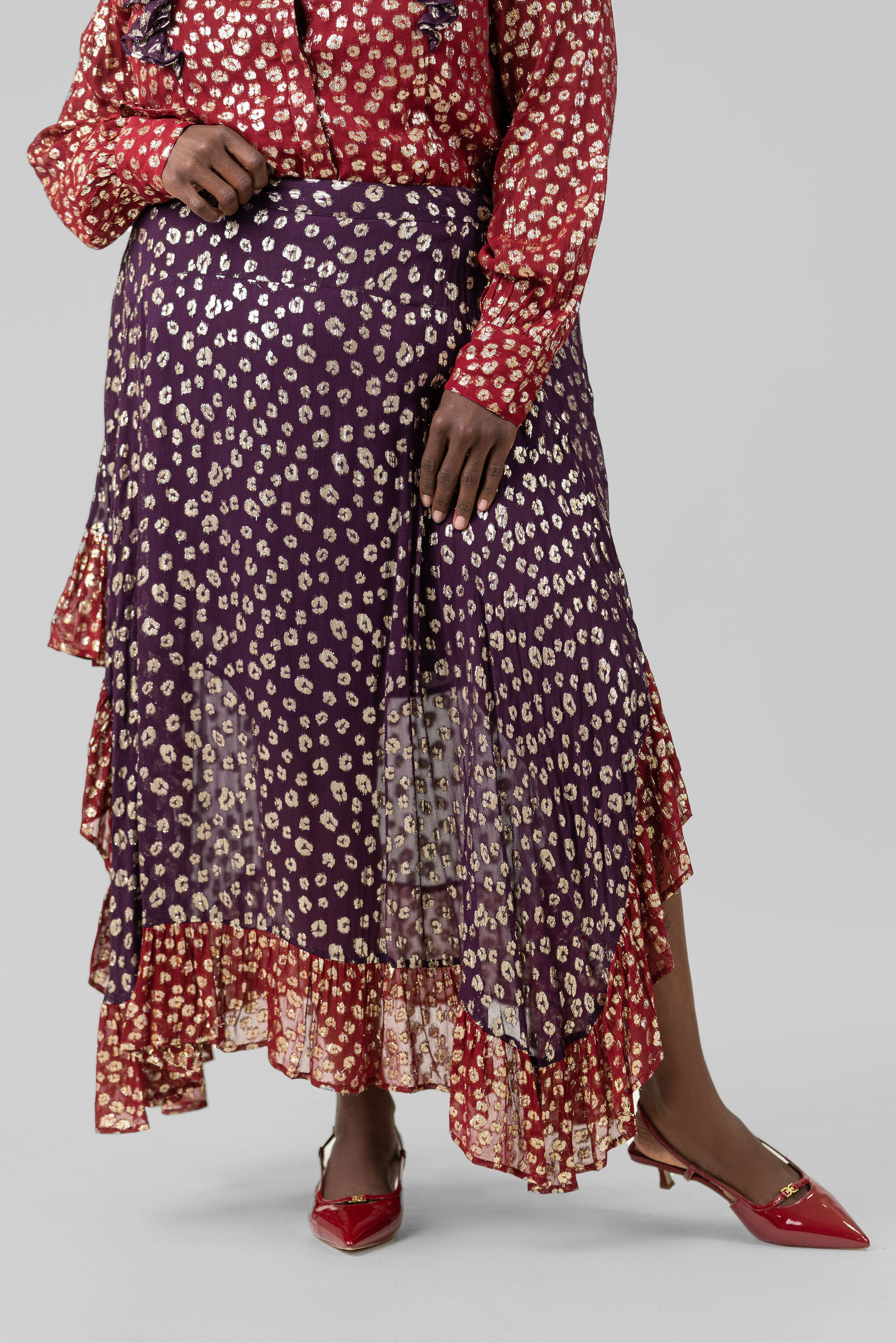 GOLD LEOPARD SKIRT plus-size - AMOUR781