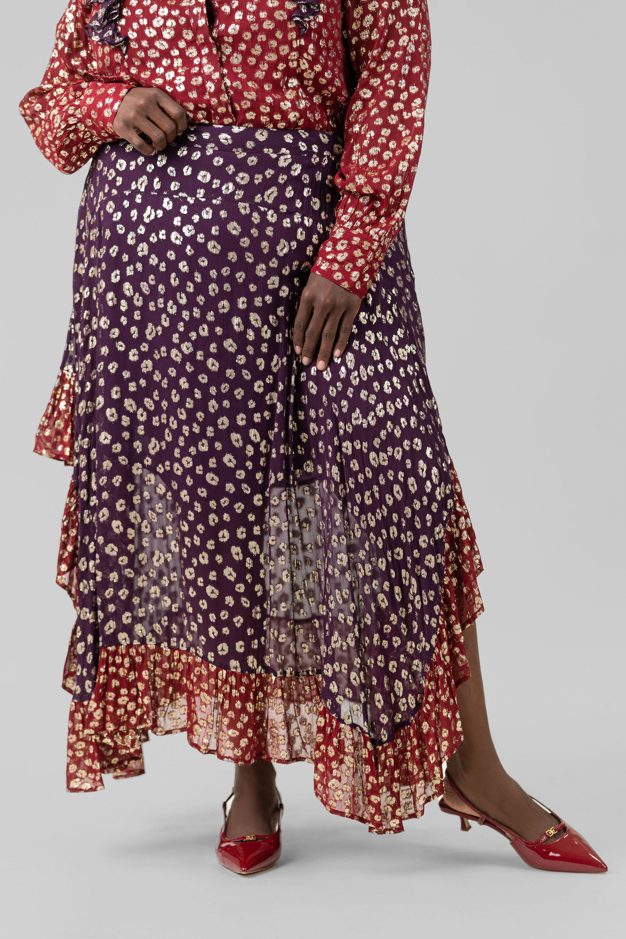 GOLD LEOPARD SKIRT plus-size - AMOUR781