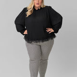 CHECK PIPER PANT plus-size - AMOUR781