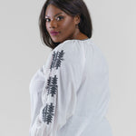 EMBROIDERED TOP plus-size - AMOUR781