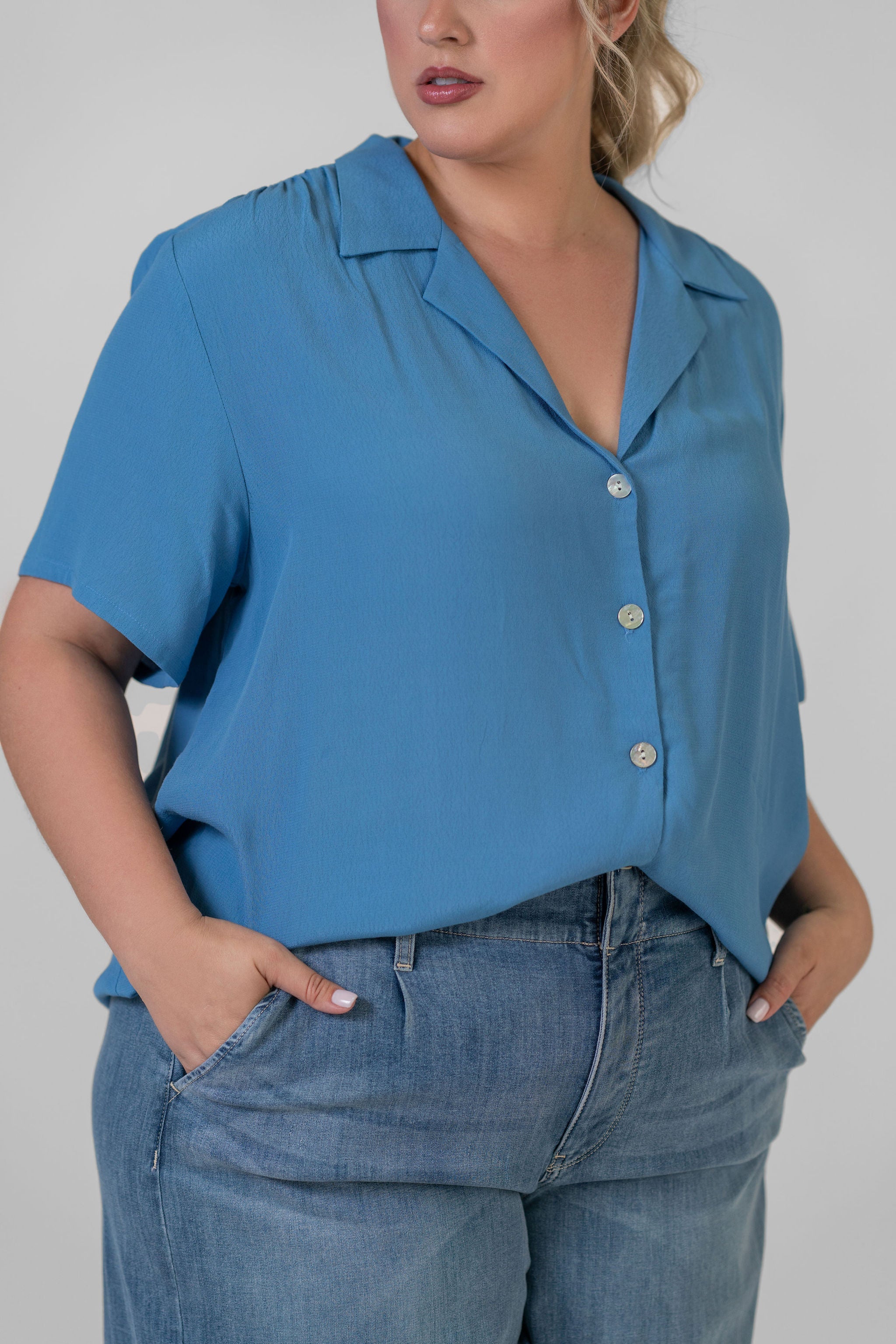 CAMP SHIRT plus-size - AMOUR781