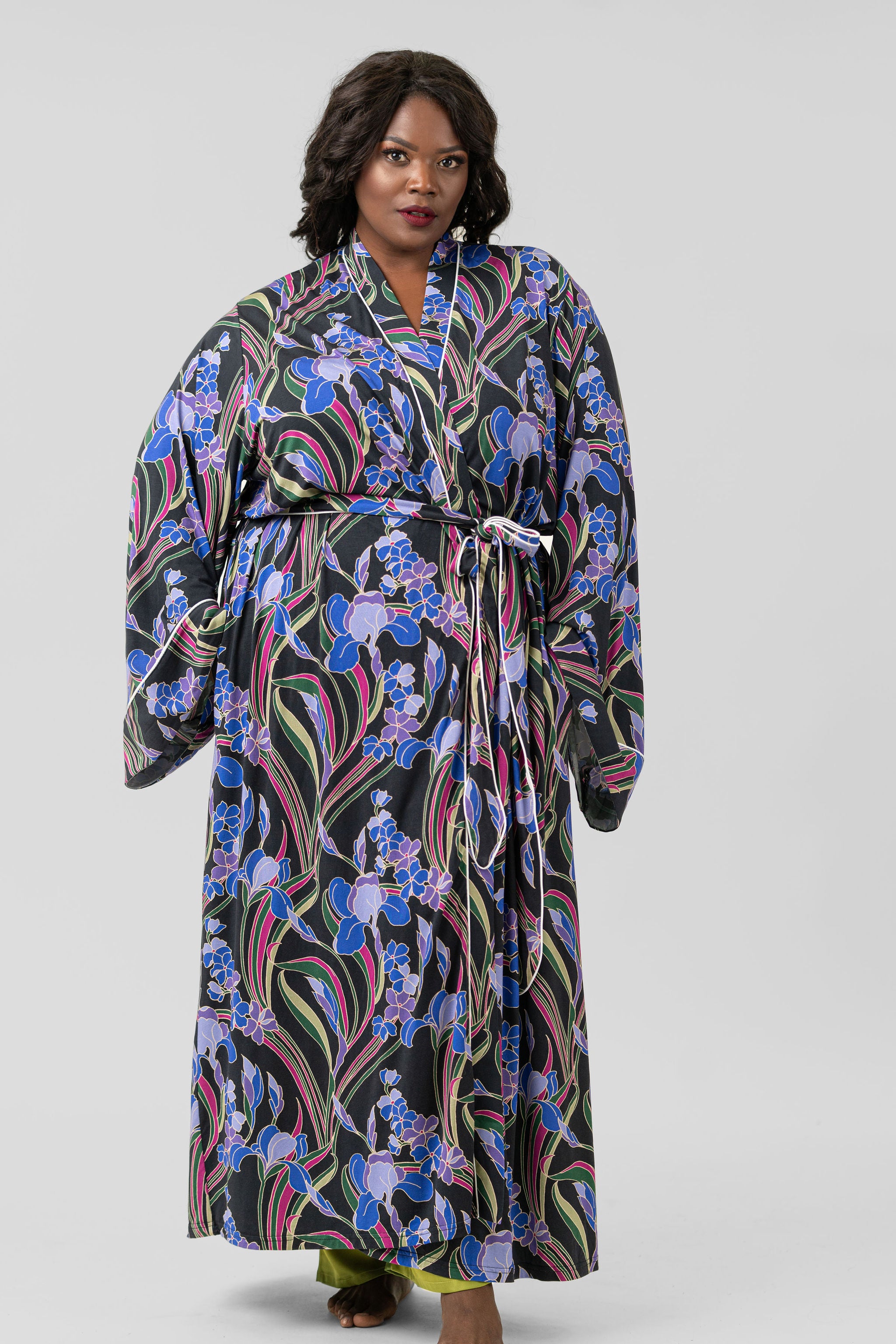 DECO IRIS MAXI ROBE plus-size - AMOUR781