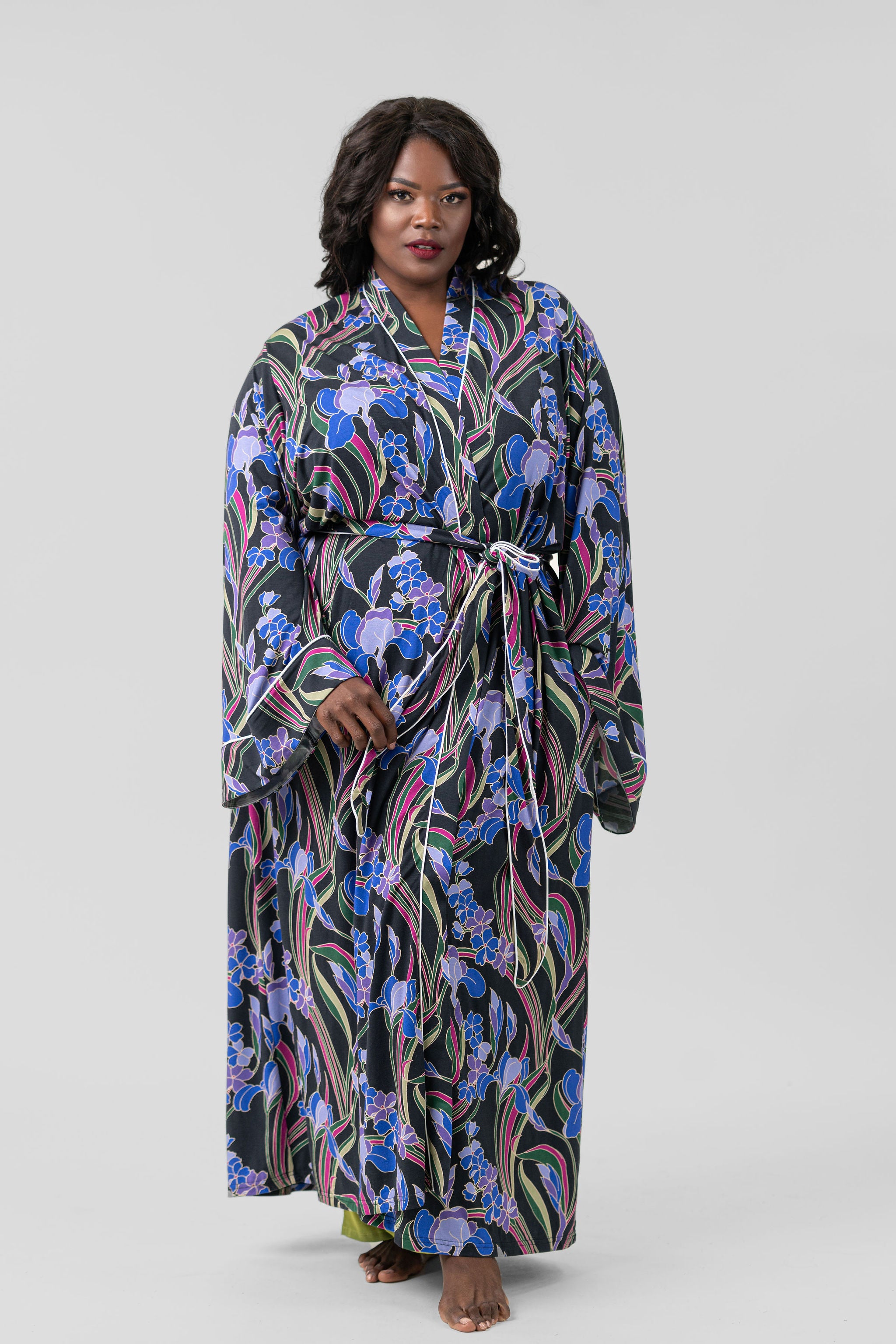 DECO IRIS MAXI ROBE plus-size - AMOUR781