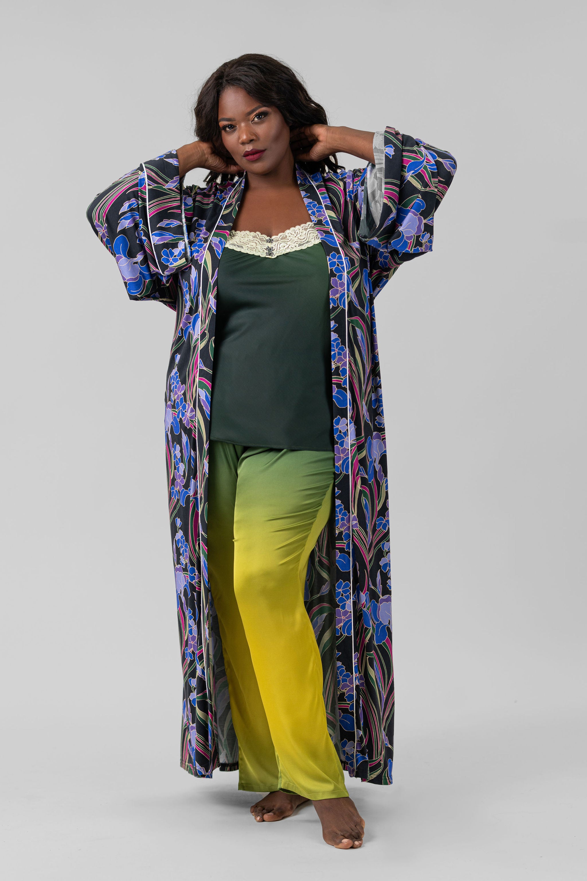 DECO IRIS MAXI ROBE plus-size - AMOUR781