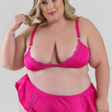 SATIN TRIANGLE BRALETTE plus-size - AMOUR781