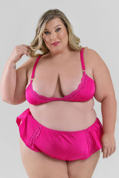 SATIN TRIANGLE BRALETTE plus-size - AMOUR781