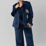 BLUE VELVET JACKET plus-size - AMOUR781