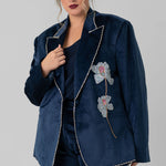 BLUE VELVET JACKET plus-size - AMOUR781