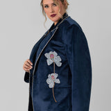 BLUE VELVET JACKET plus-size - AMOUR781