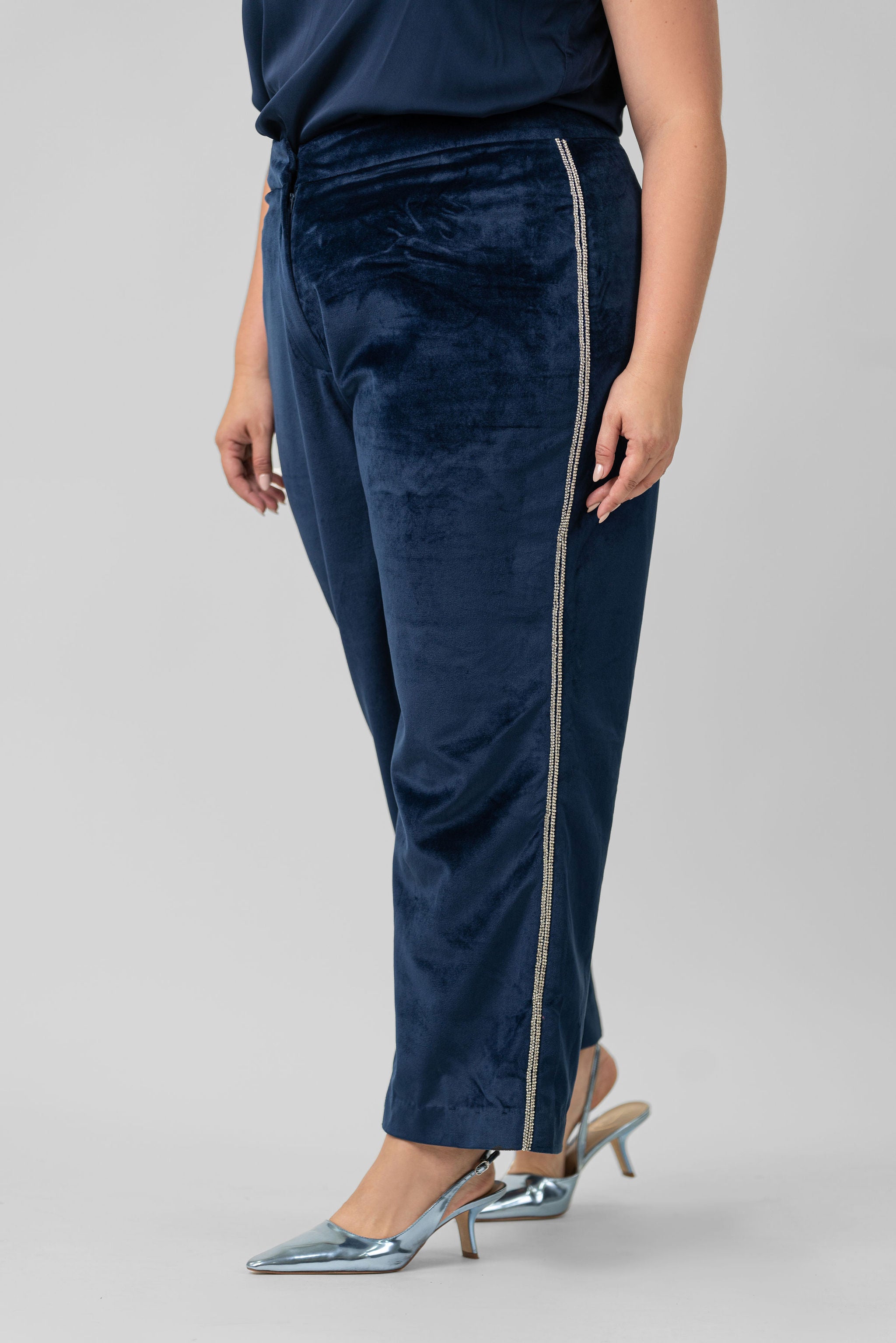 BLUE VELVET PANTS plus-size - AMOUR781