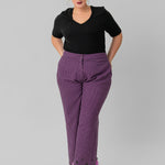 ROXANA COTTON JACQUARD PANTS plus-size - AMOUR781