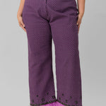 ROXANA COTTON JACQUARD PANTS plus-size - AMOUR781