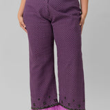 ROXANA COTTON JACQUARD PANTS plus-size - AMOUR781