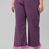 ROXANA COTTON JACQUARD PANTS plus-size - AMOUR781