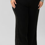 WIDE LEG SEQUIN STRIPE PANT plus-size - AMOUR781