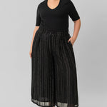 WIDE LEG TROUSER WITH GOLD AND SEQUIN plus-size - AMOUR781