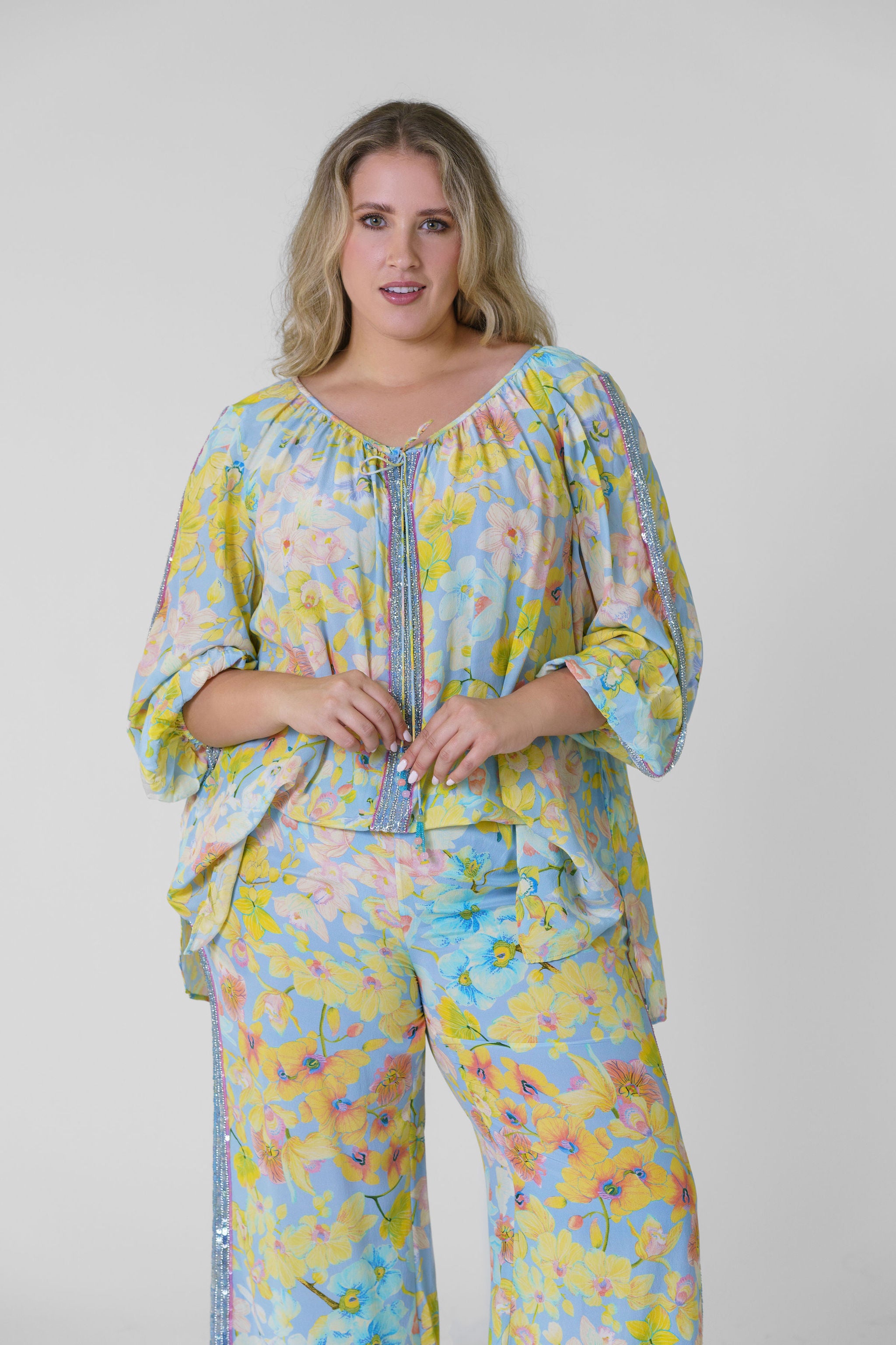 ORCHID BLOOM BLOUSON plus-size - AMOUR781