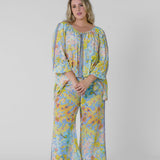 ORCHID BLOOM EMBELLISHED PANTS plus-size - AMOUR781