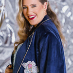 BLUE VELVET JACKET plus-size - AMOUR781