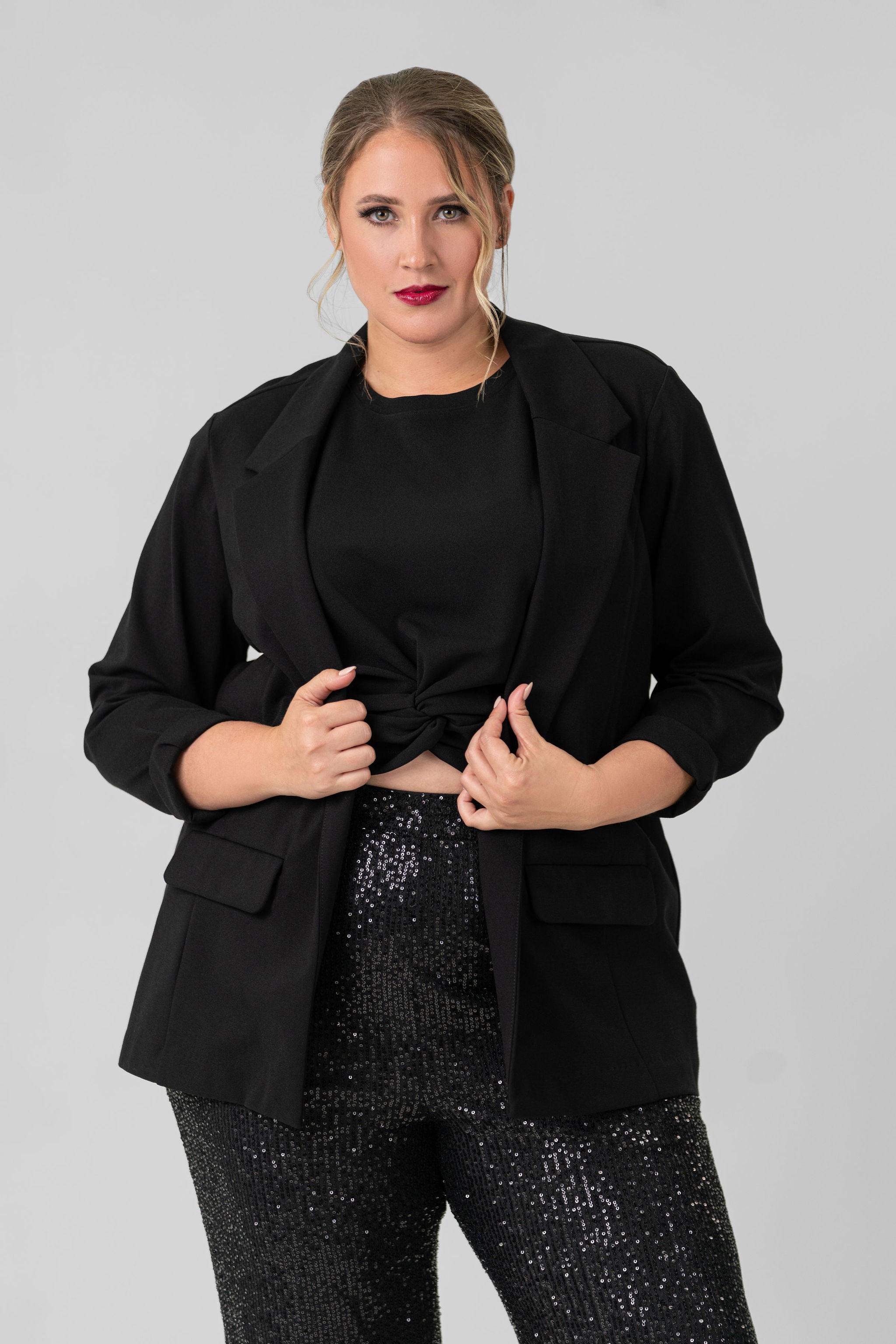 BOYFRIEND BLAZER with PRINCESS DARTS plus-size - AMOUR781