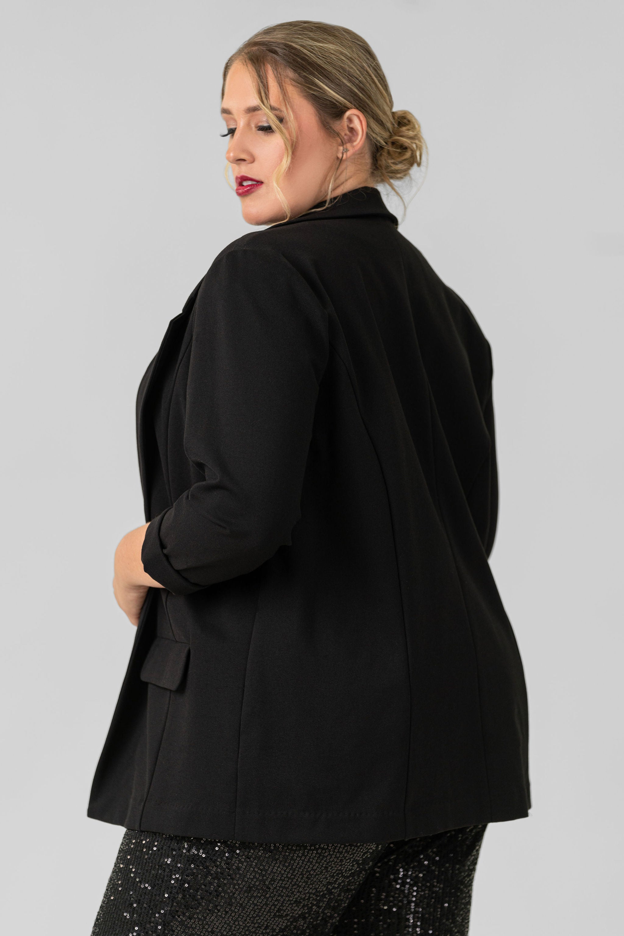 BOYFRIEND BLAZER with PRINCESS DARTS plus-size - AMOUR781