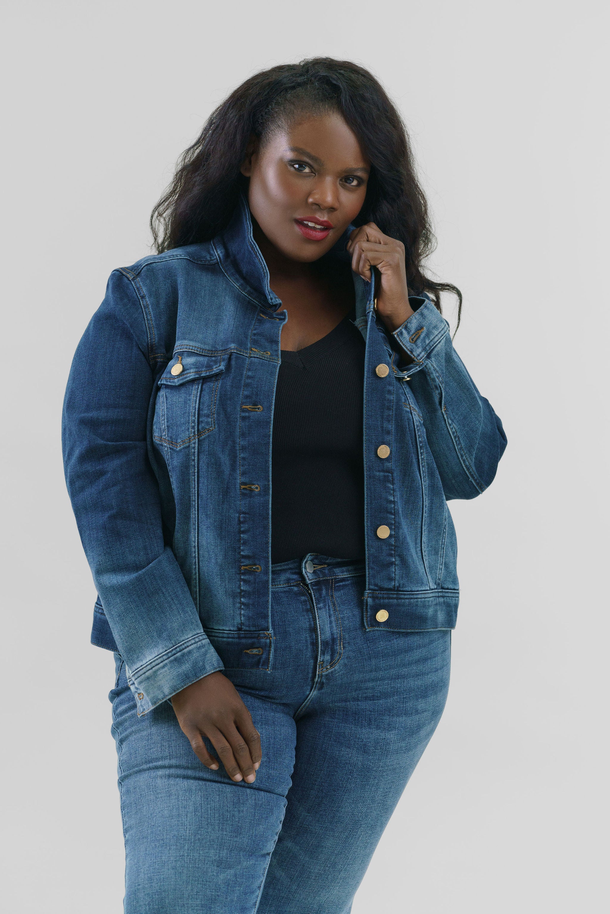 CLASSIC JEAN JACKET plus-size - AMOUR781