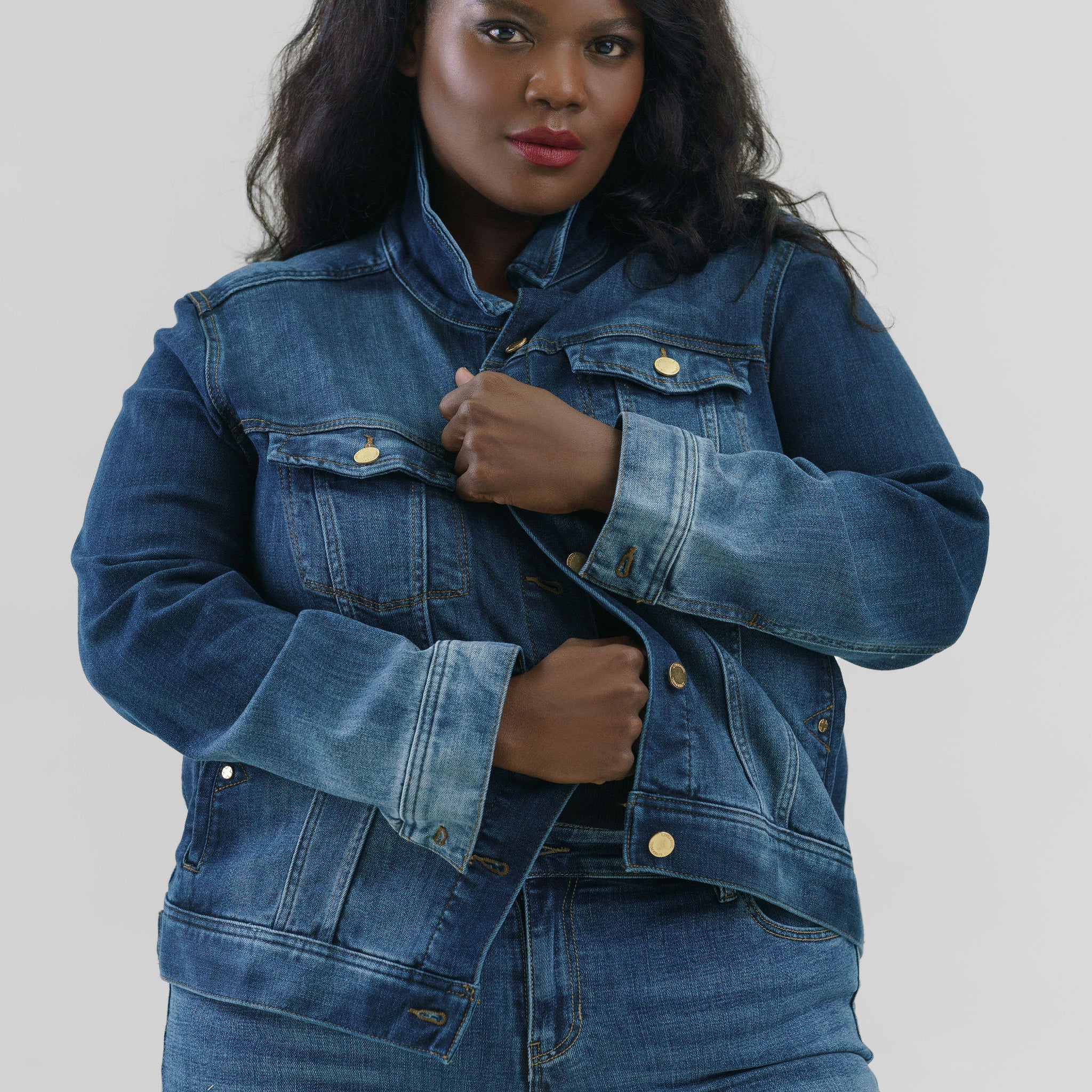 CLASSIC JEAN JACKET plus-size - AMOUR781