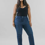 HANNAH CROP FLARE WITH CUT HEM plus-size - AMOUR781