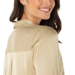 LONG SLEEVE BUTTON FRONT WOVEN SHIRT plus-size - AMOUR781