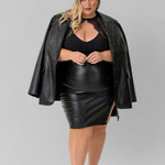 PENCIL SKIRT WITH SLIT plus-size - AMOUR781