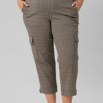 UTILITY CROP WITH TAB HEM AND CARGO plus-size - AMOUR781