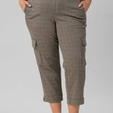 UTILITY CROP WITH TAB HEM AND CARGO plus-size - AMOUR781